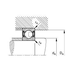 S 6216-2RSR,  DIN 625-1 ˜ʵҪߴ, ɂȴܷ