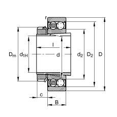 {(dio)S 2210-K-2RS-TVH-C3 + H310, (j) DIN 630  DIN 5415 (bio)(zhn)Ҫߴ, F׺;oɂ(c)ܷ