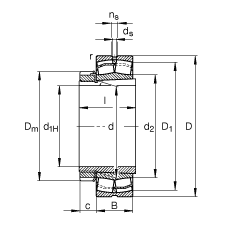 {(dio)ĝLS 22206-E1-K + H306, (j) DIN 635-2 ˜ʵҪߴ, F׺;o