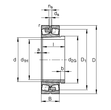 {(dio)ĝLS 241/530-B-K30-MB + AH241/530, (j) DIN 635-2 (bio)(zhn)Ҫߴ, F׺ж